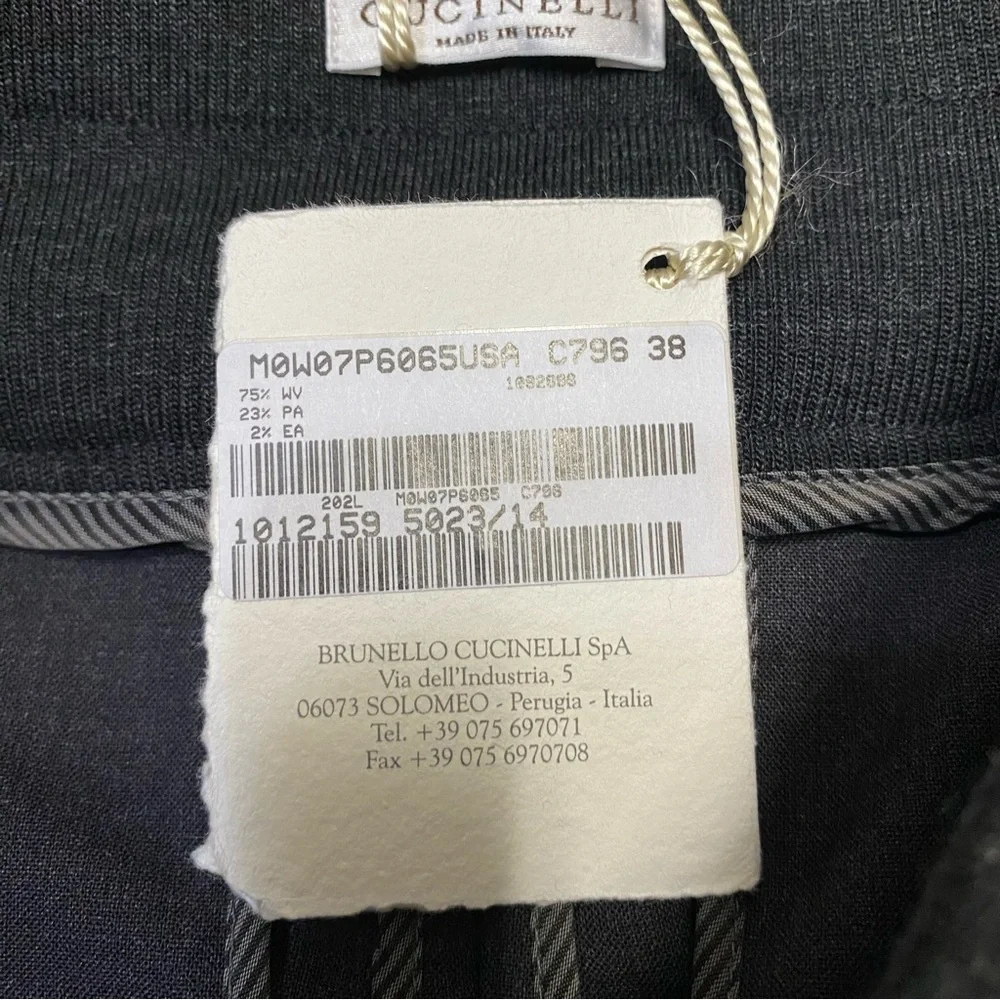 Brunello Cucinelli Women’s Pants Size 2 Wool Blend Twill Straight Leg Luxury NWT